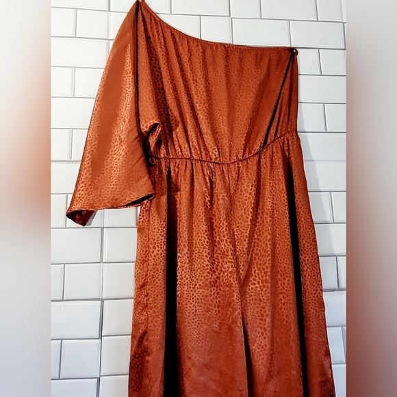 ACCENT PRONE THE LABEL Ladies One Shoulder Jumpsuit Elastic Waist Wide Leg Light - Picture 2 of 8